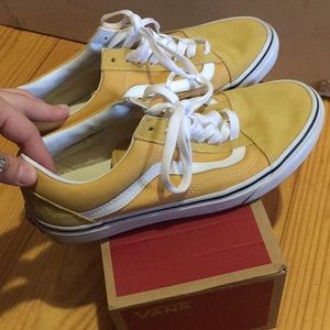 Yellow vans.
